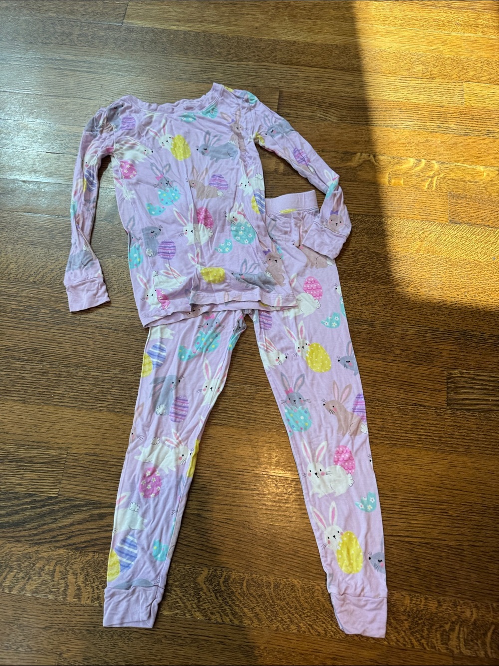 Little Sleepies Pink Bunny & Easter Egg Pajama Set